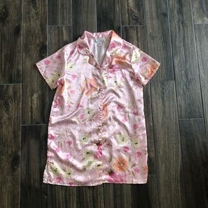 cinema etoile nightgown button front floral